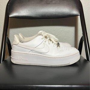 Nike Air Force 1 Sage Low 'Triple White' AR5339-100 Womens Size 8.5